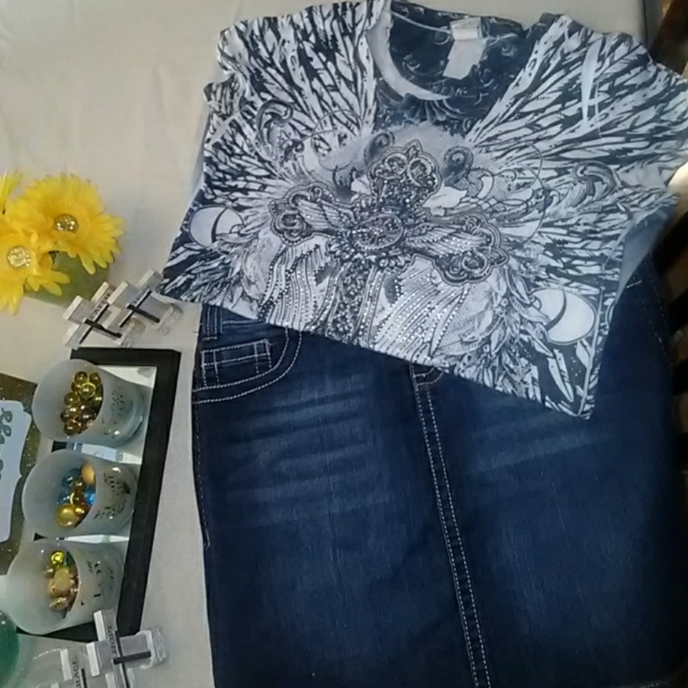 Blue Epic Jean skirt